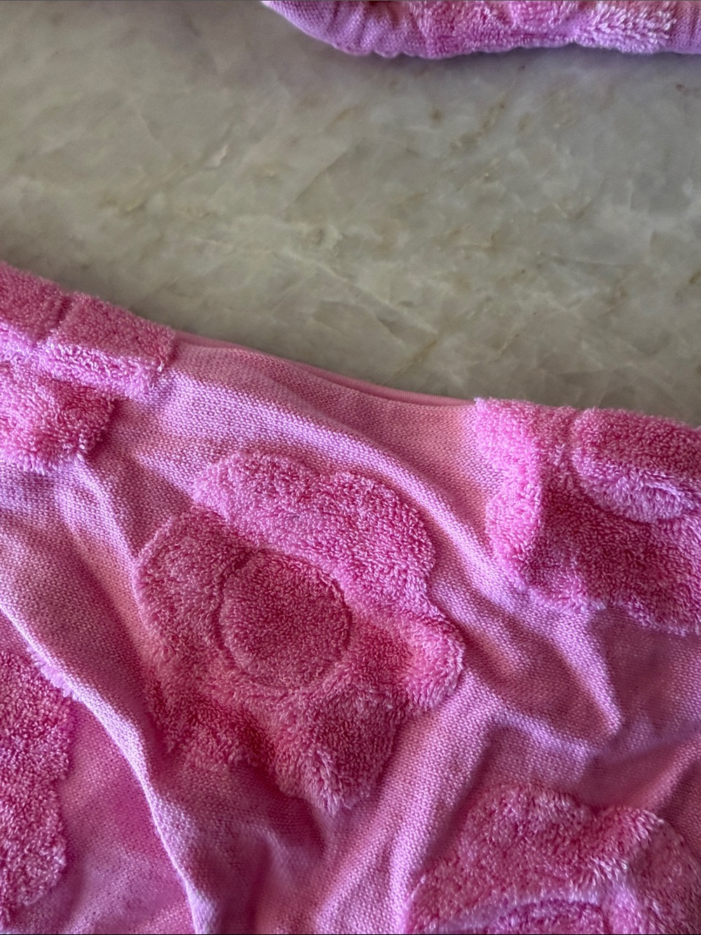 Pink Textured Two-Piece Bikini Set - Picture 2 of 3